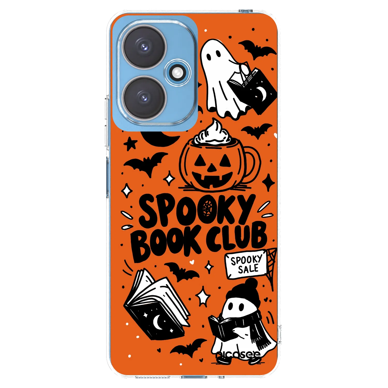 Picasee Xiaomi Redmi 13C 5G Hülle - Transparentes Silikon - Spooky book club