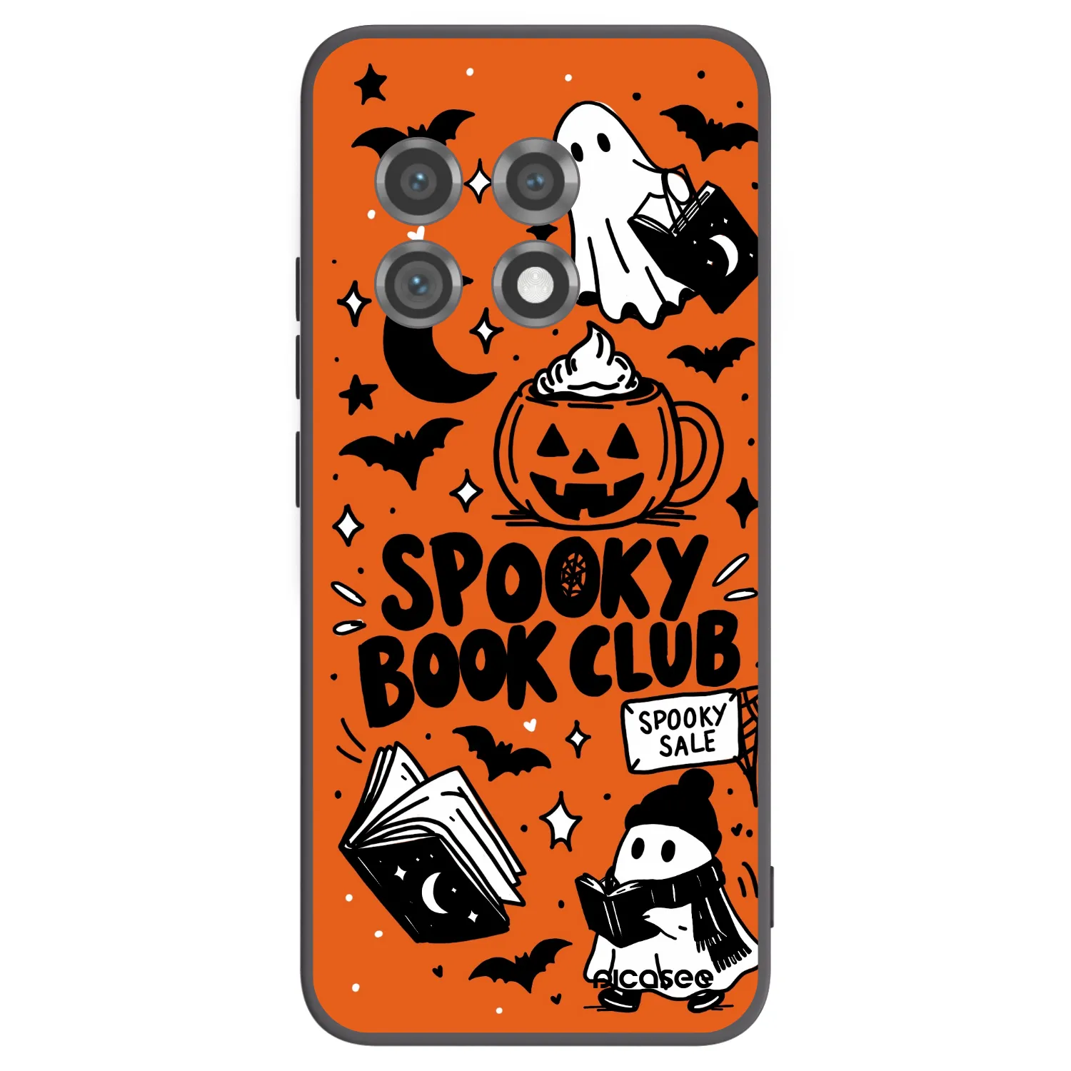Picasee OnePlus 11 5G Hülle - Schwarzes Silikon - Spooky book club