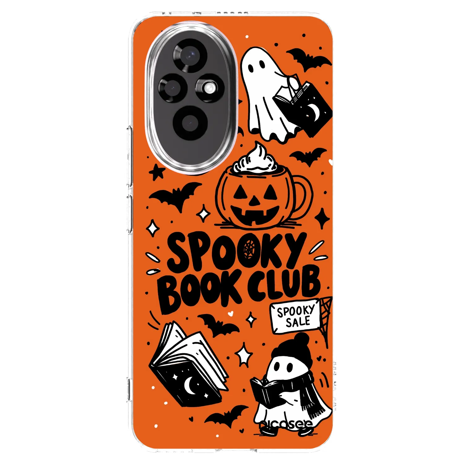 Picasee Honor 200 Pro 5G Hülle - Transparentes Silikon - Spooky book club