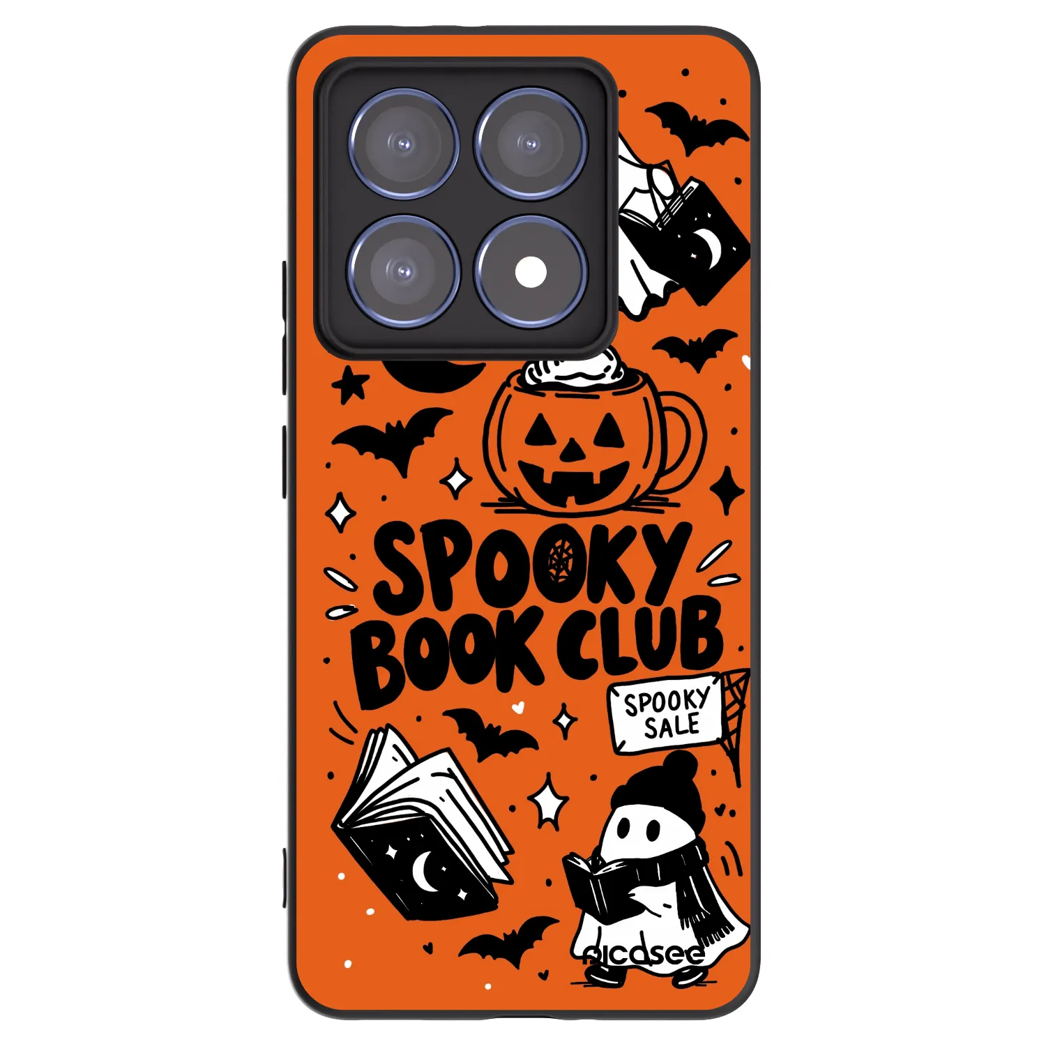 Picasee Xiaomi 14T Pro Hülle - Schwarzes Silikon - Spooky book club