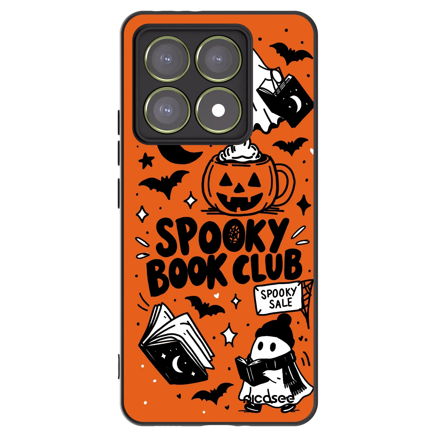 Picasee Xiaomi 14T Hülle - Schwarzes Silikon - Spooky book club