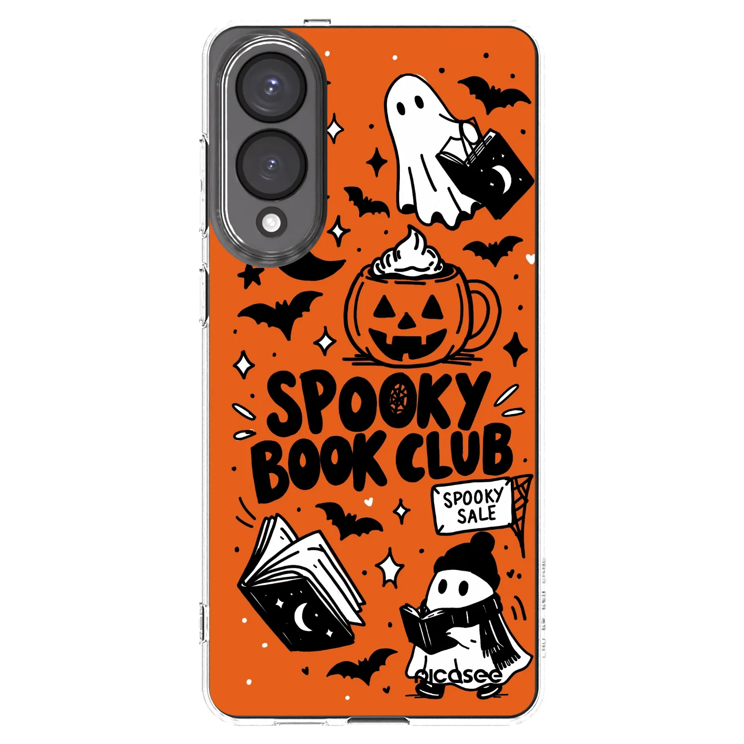 Picasee Samsung Galaxy S25 Edge 5G Hülle - Transparentes Silikon - Spooky book club