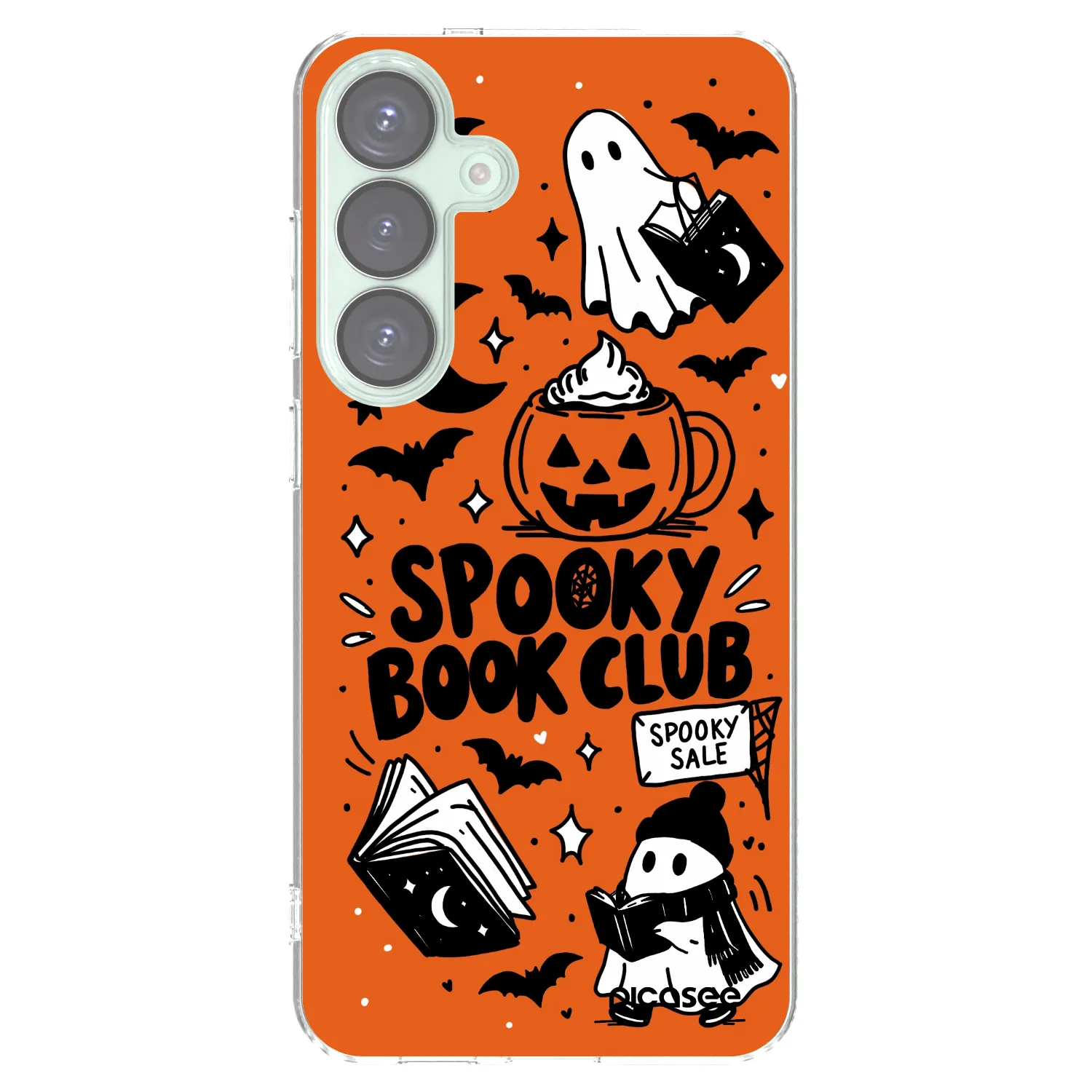 Picasee Samsung Galaxy S25+ 5G Hülle - Transparentes Silikon - Spooky book club
