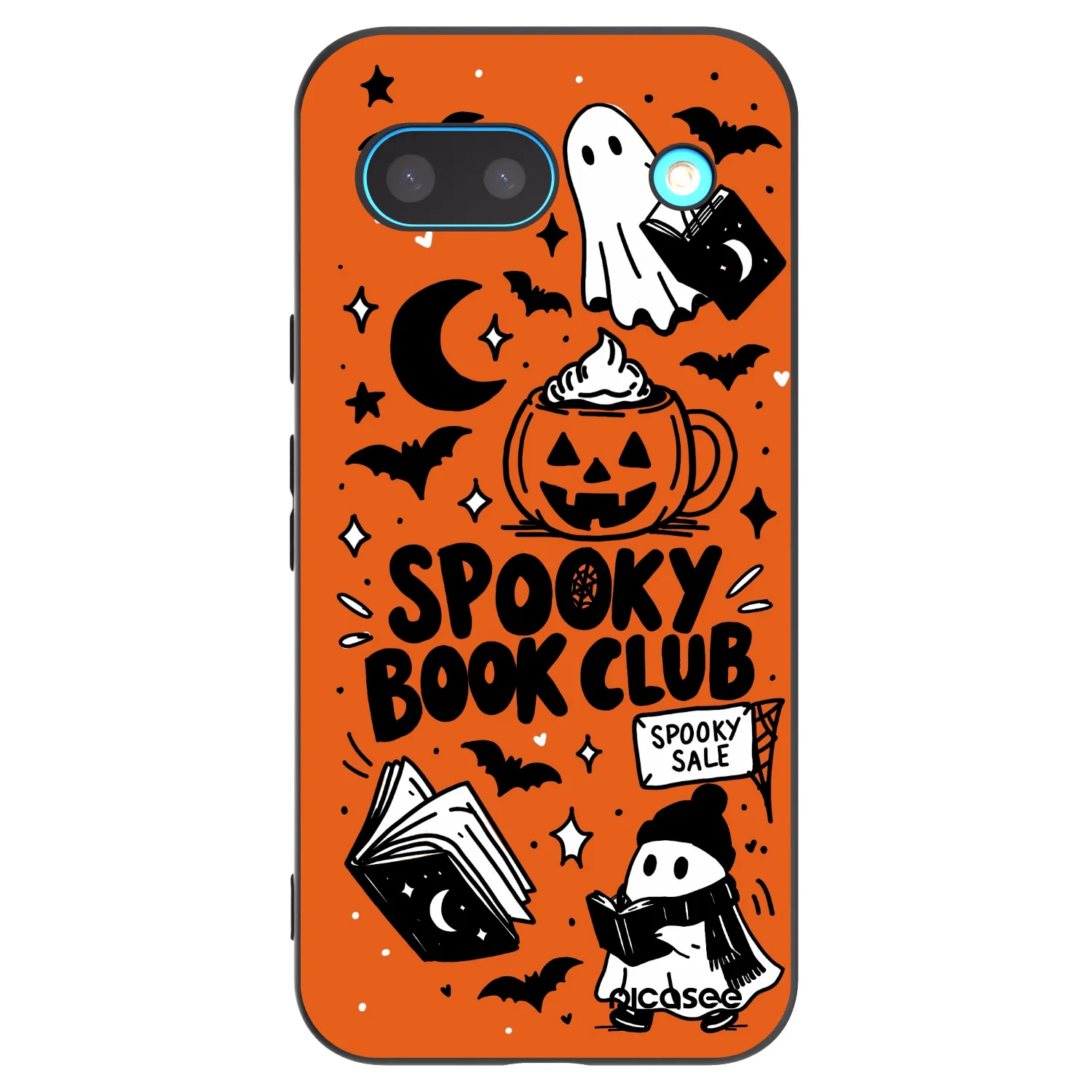Picasee Google Pixel 8 Hülle - Schwarzes Silikon - Spooky book club