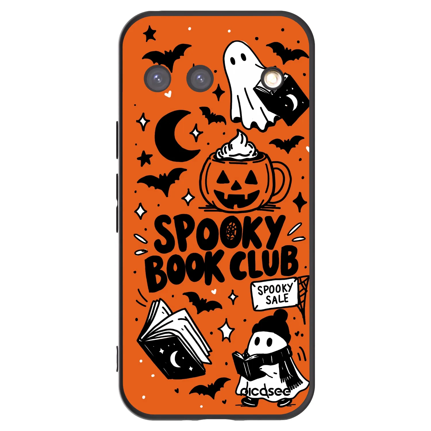 Picasee Google Pixel 9 Hülle - Schwarzes Silikon - Spooky book club