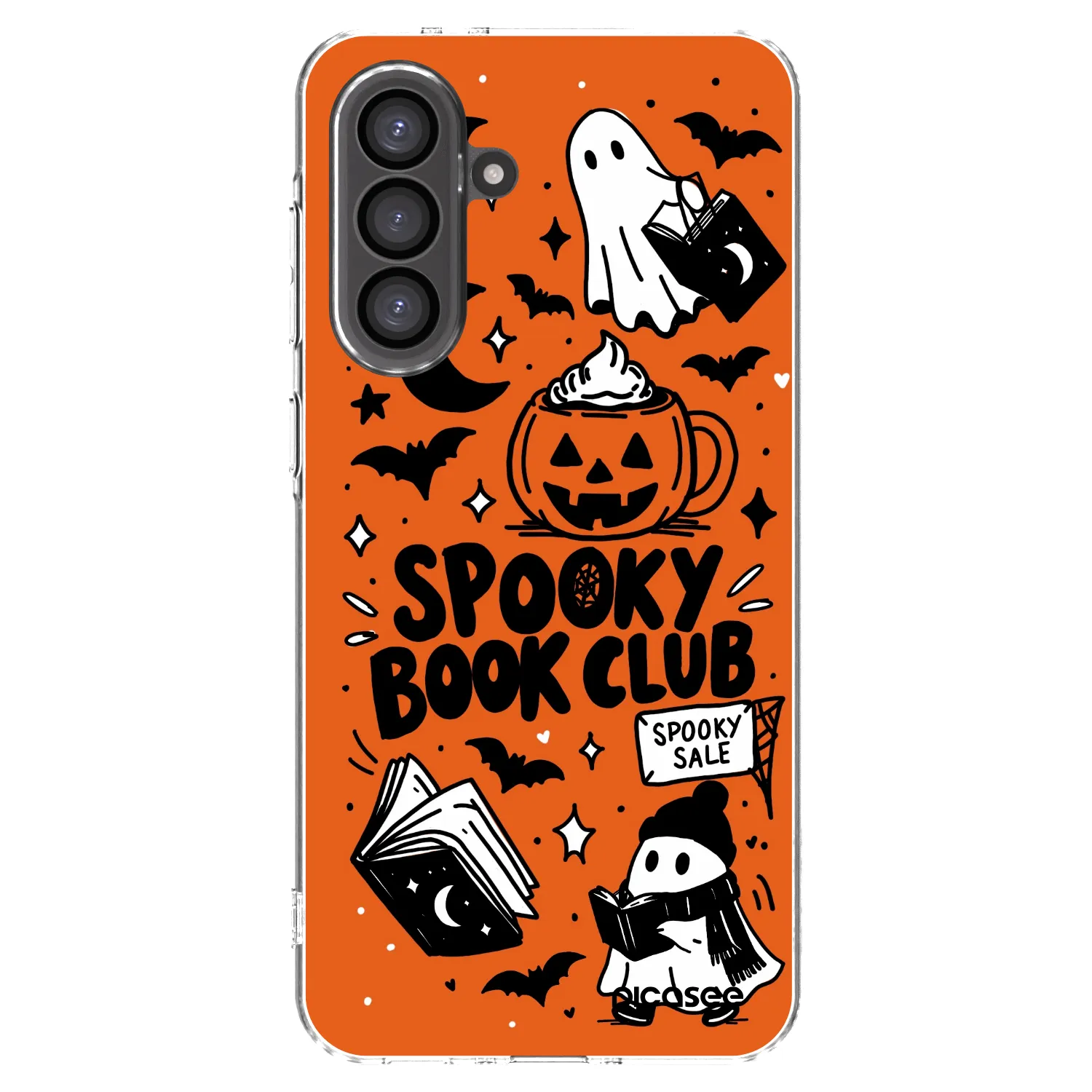 Picasee Samsung Galaxy A36 5G Hülle - Transparentes Silikon - Spooky book club