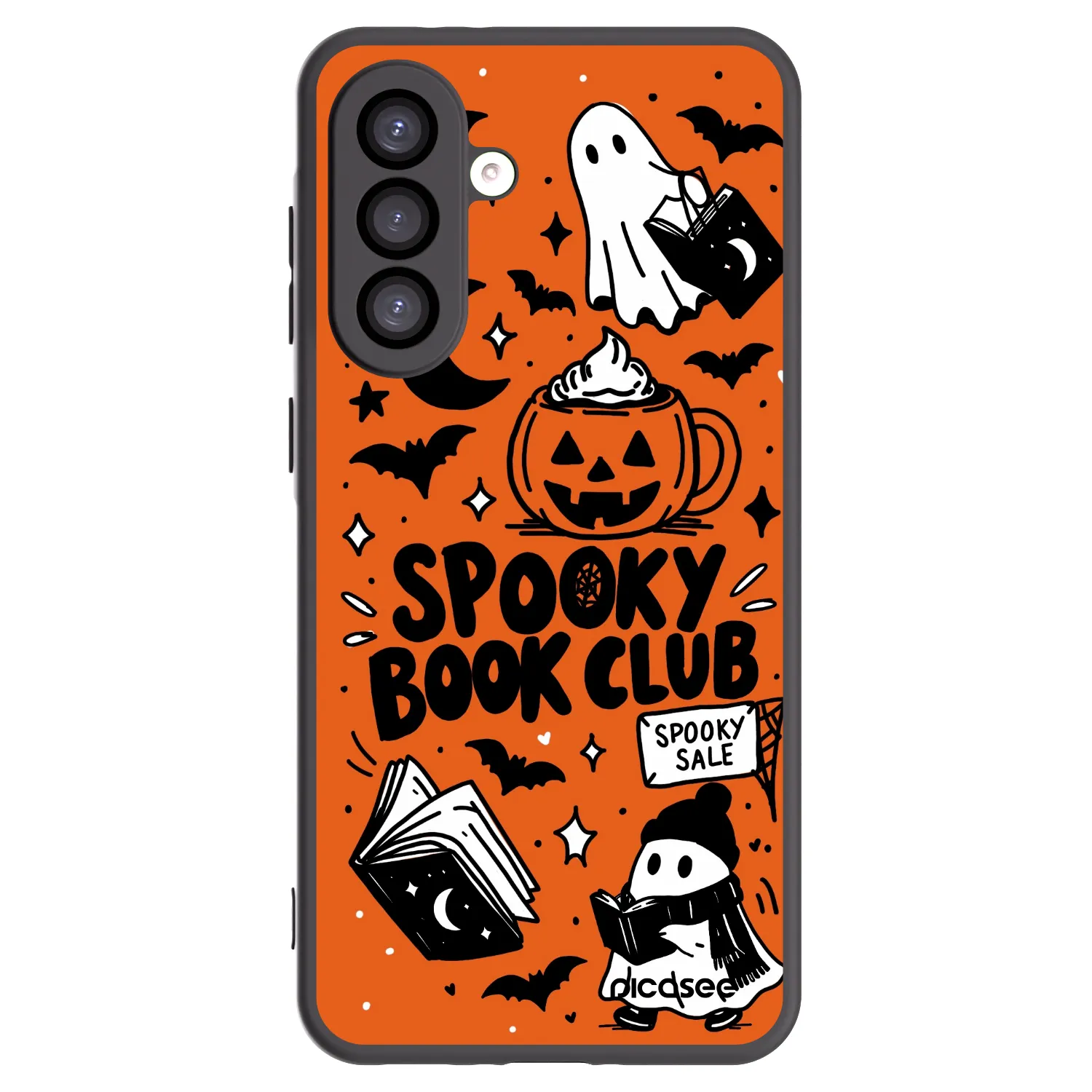 Picasee Samsung Galaxy A26 5G A266B Hülle - Schwarzes Silikon - Spooky book club
