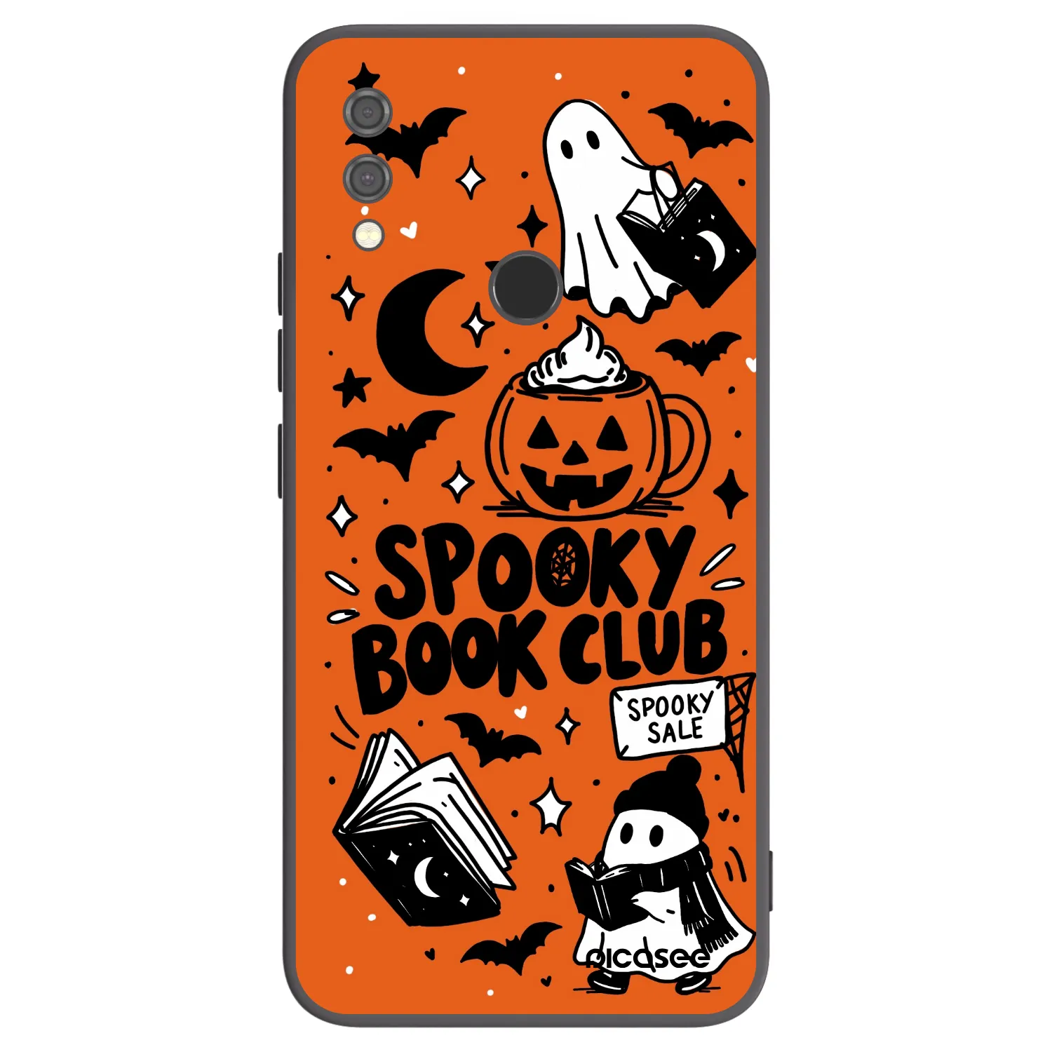 Picasee Xiaomi Redmi Note 7 Hülle - Schwarzes Silikon - Spooky book club
