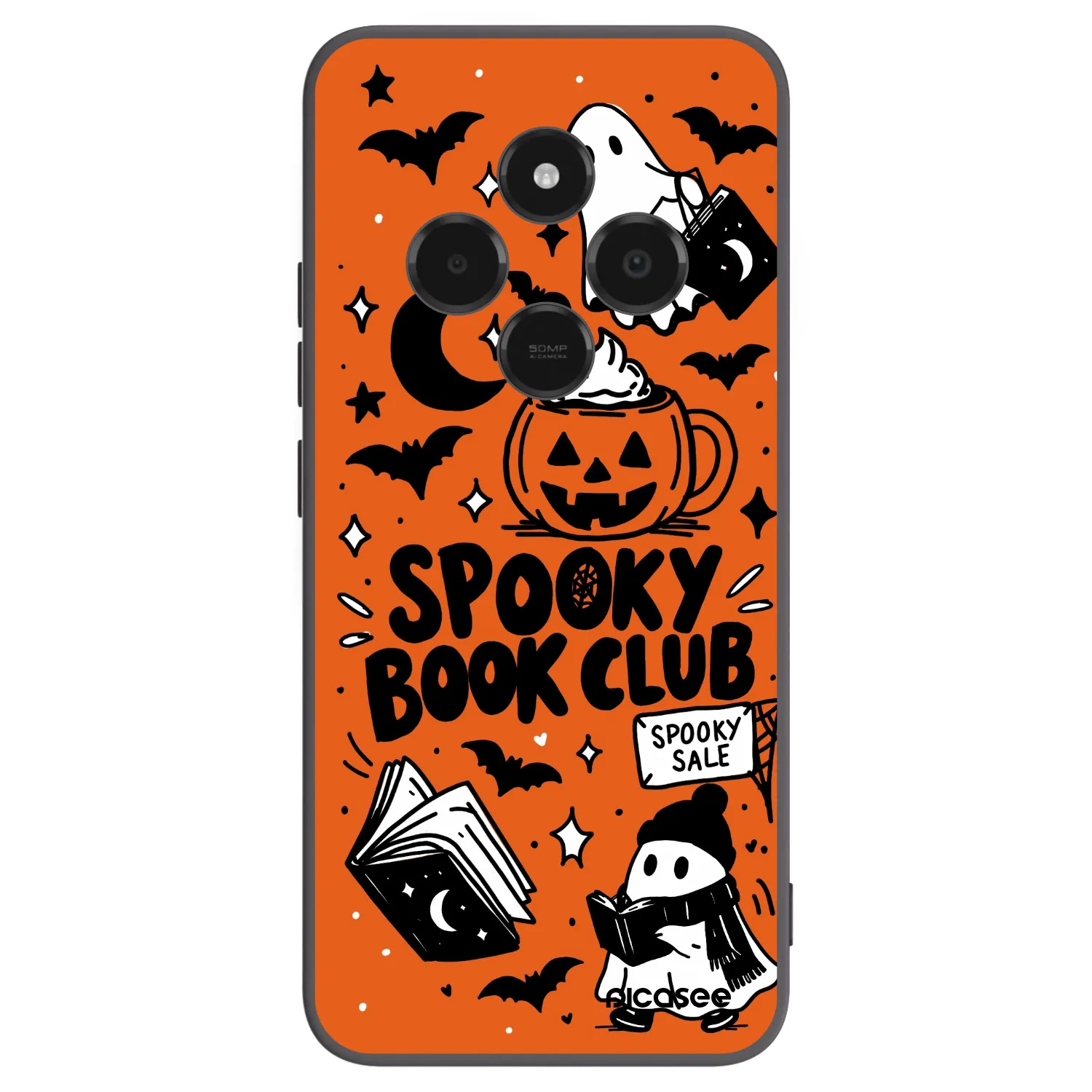 Picasee Xiaomi Poco C75 Hülle - Schwarzes Silikon - Spooky book club