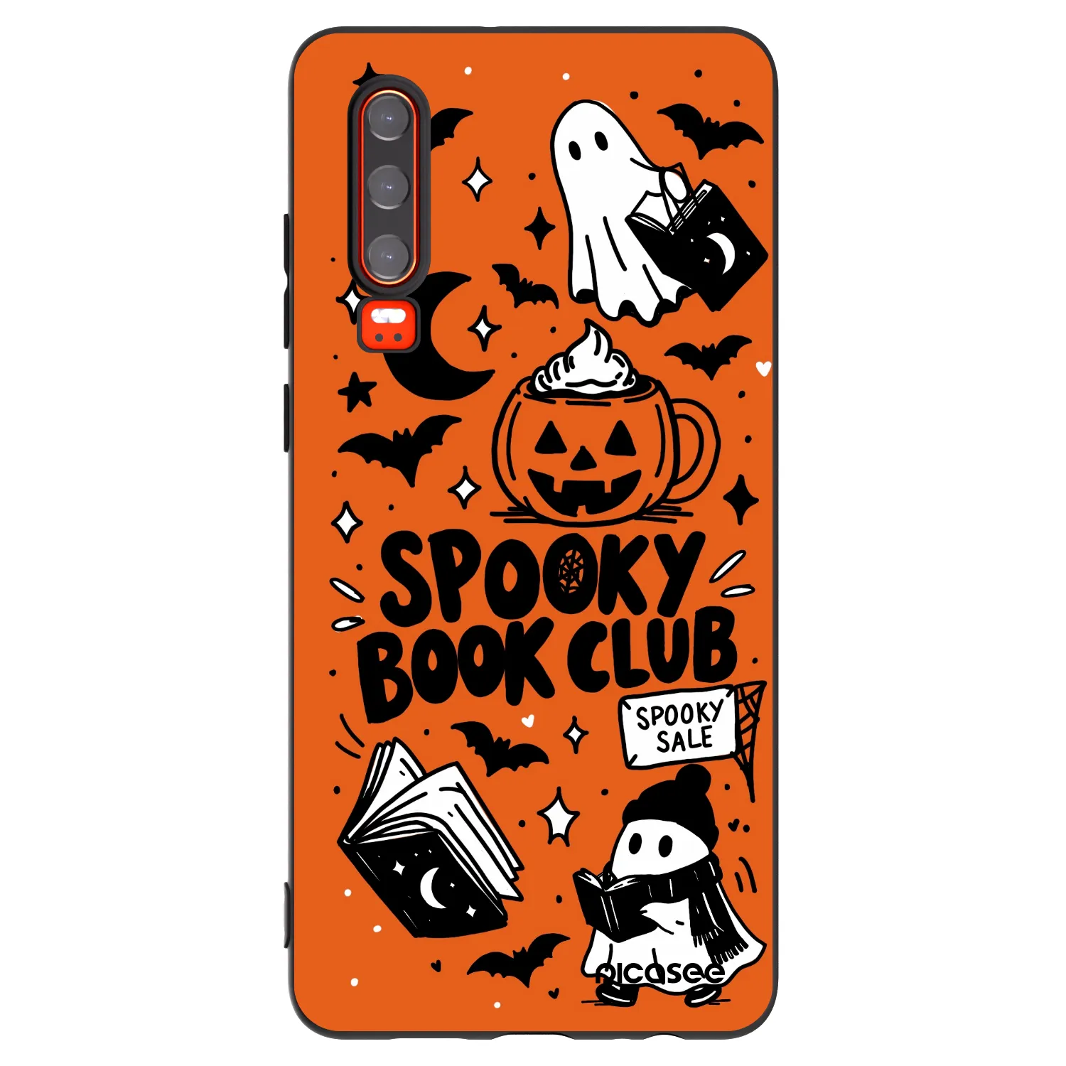 Picasee Huawei P30 Hülle - Schwarzes Silikon - Spooky book club