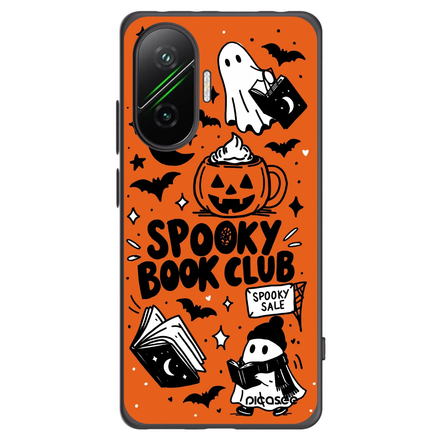 Picasee Xiaomi Poco F7 5G Hülle - Schwarzes Silikon - Spooky book club