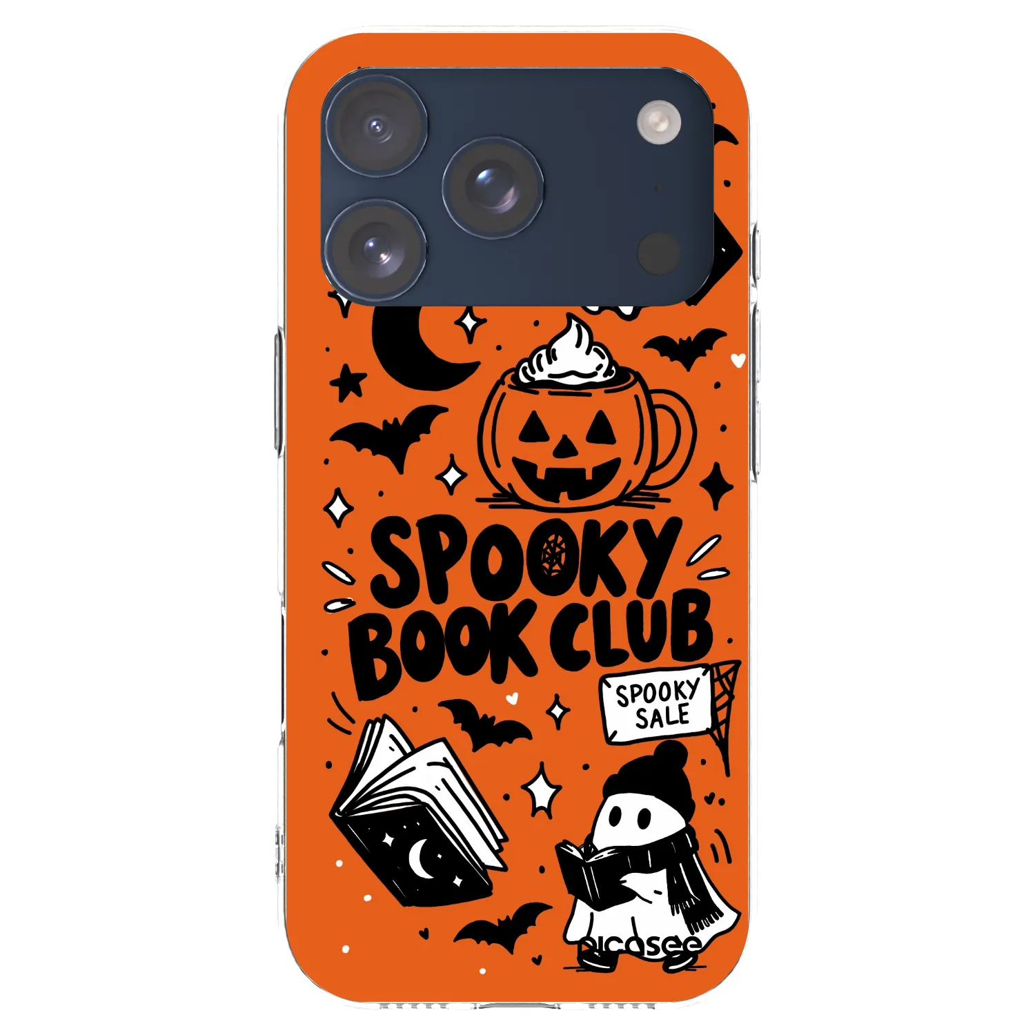 Picasee Apple iPhone 17 Pro Hülle - Transparentes Silikon - Spooky book club