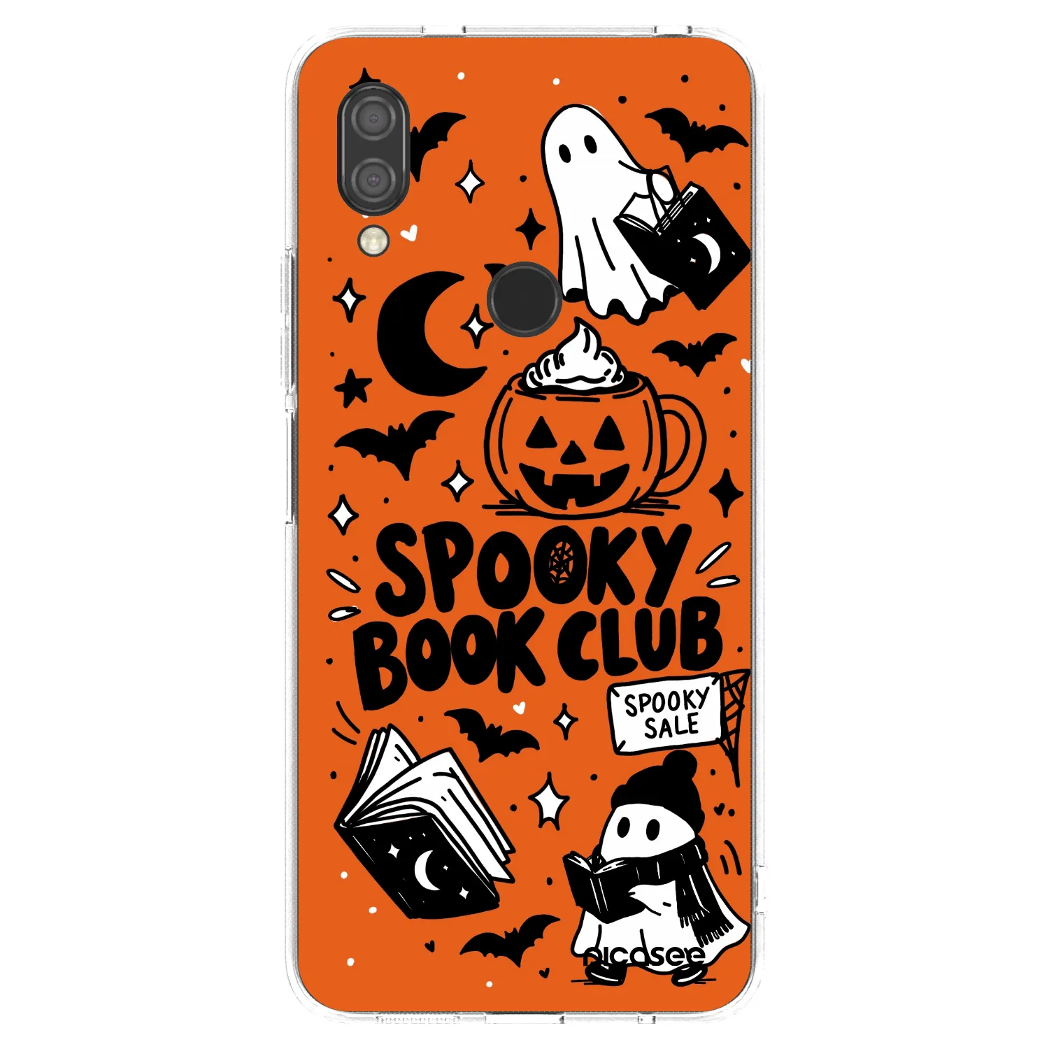 Picasee Xiaomi Redmi 7 Hülle - Transparentes Silikon - Spooky book club
