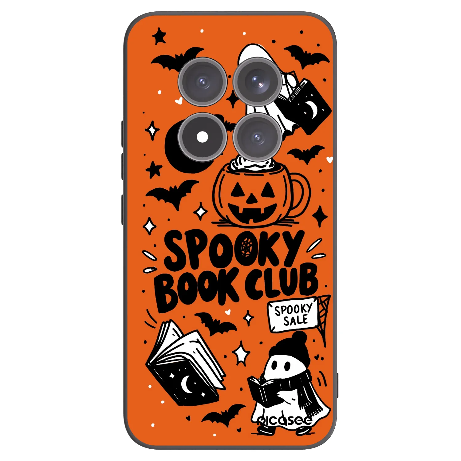Picasee Xiaomi Redmi Note 15 Pro+ Hülle - Schwarzes Silikon - Spooky book club