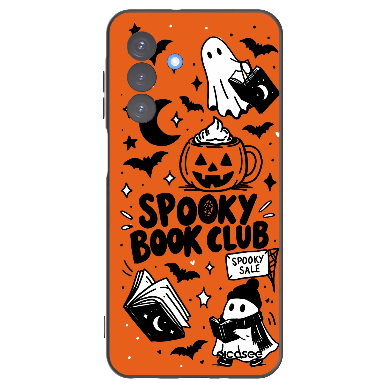 Picasee Samsung Galaxy A17 5G Hülle - Schwarzes Silikon - Spooky book club