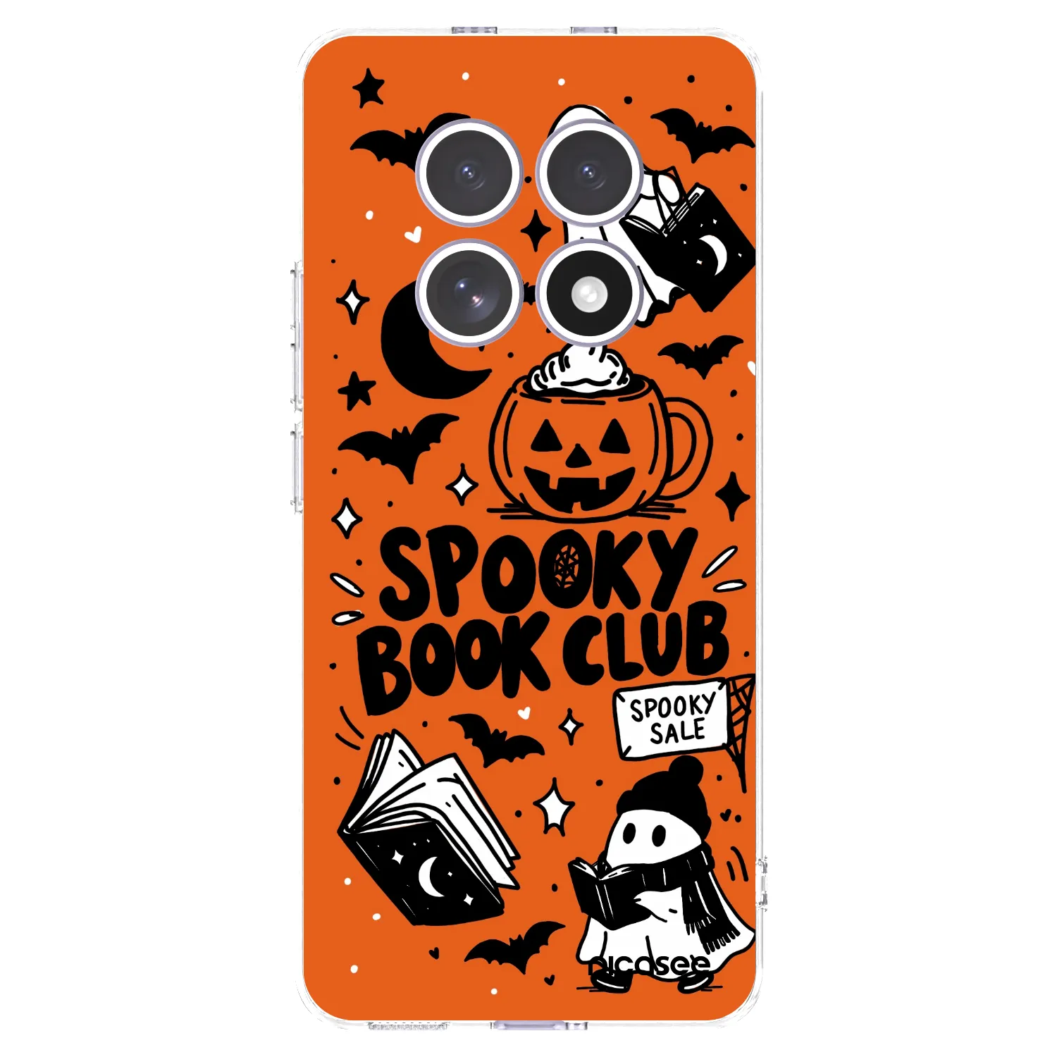 Picasee Xiaomi Redmi Note 15 4G Hülle - Transparentes Silikon - Spooky book club