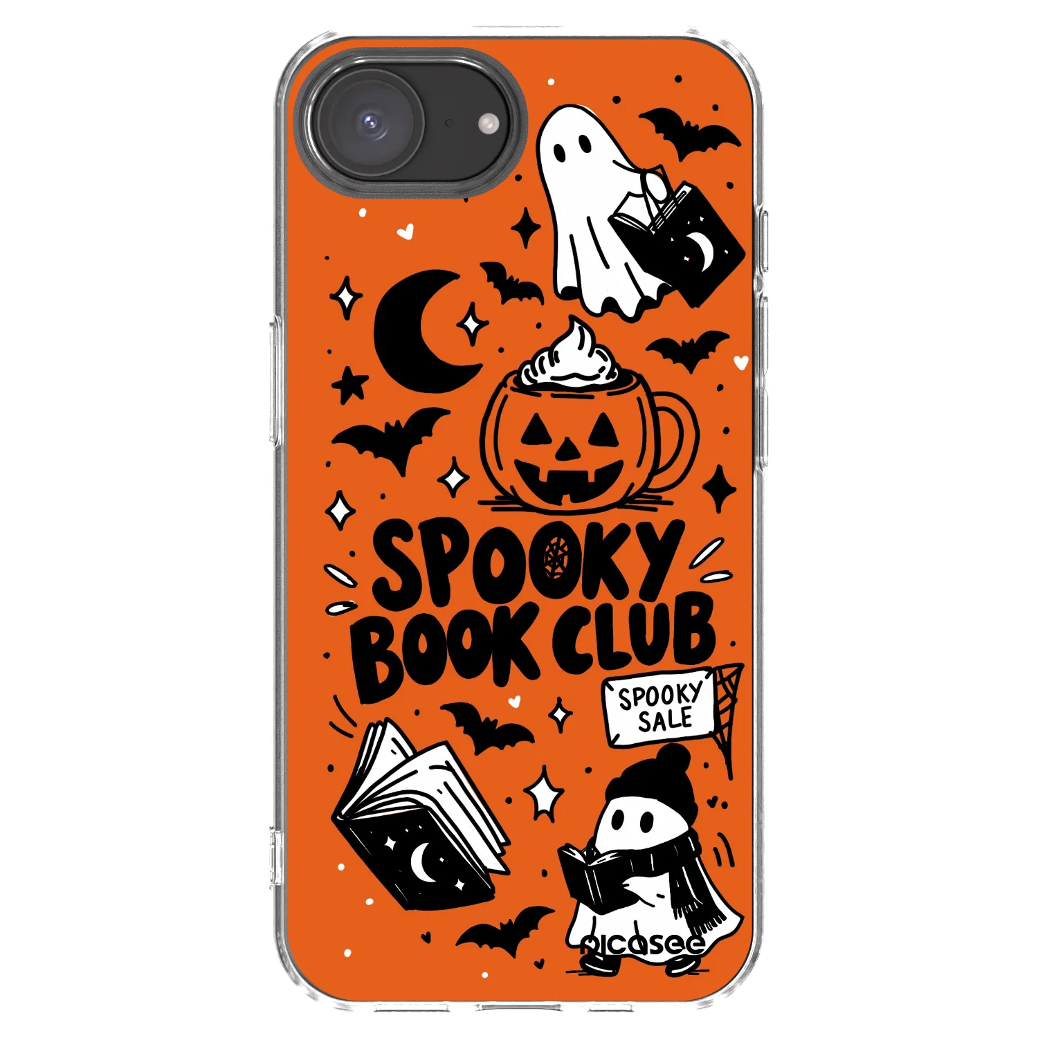 Picasee Apple iPhone 17e Hülle - Transparentes Silikon - Spooky book club