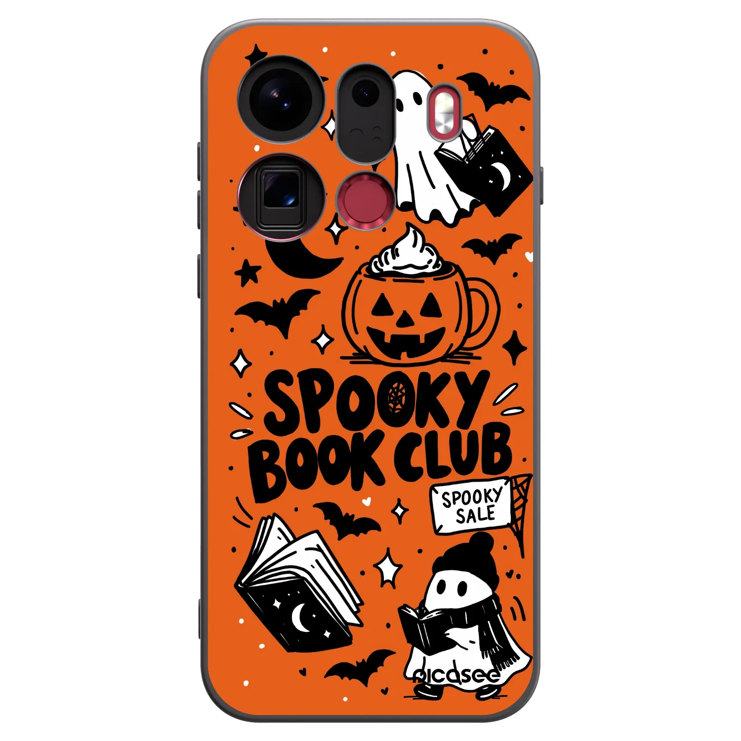 Picasee OPPO Find X9 Pro Hülle - Schwarzes Silikon - Spooky book club