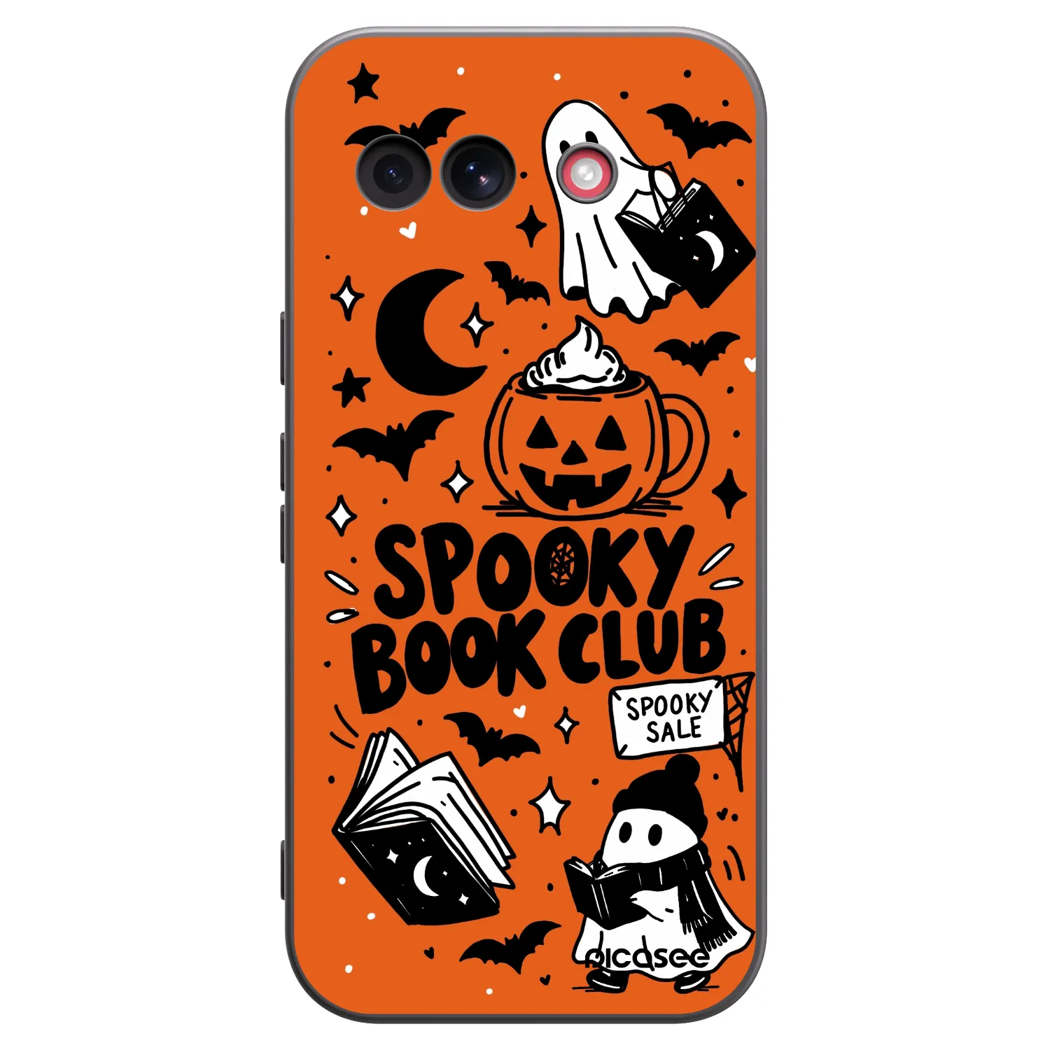 Picasee Google Pixel 10a Hülle - Schwarzes Silikon - Spooky book club