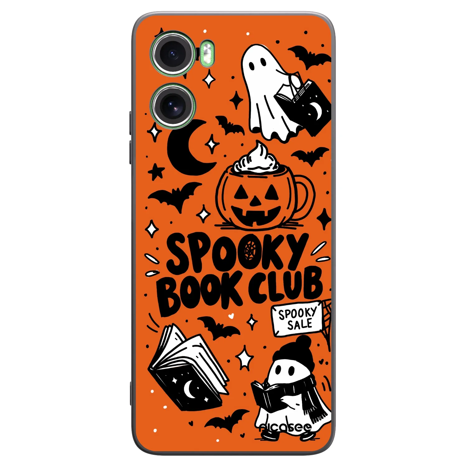 Picasee Motorola Moto G06 Hülle - Schwarzes Silikon - Spooky book club