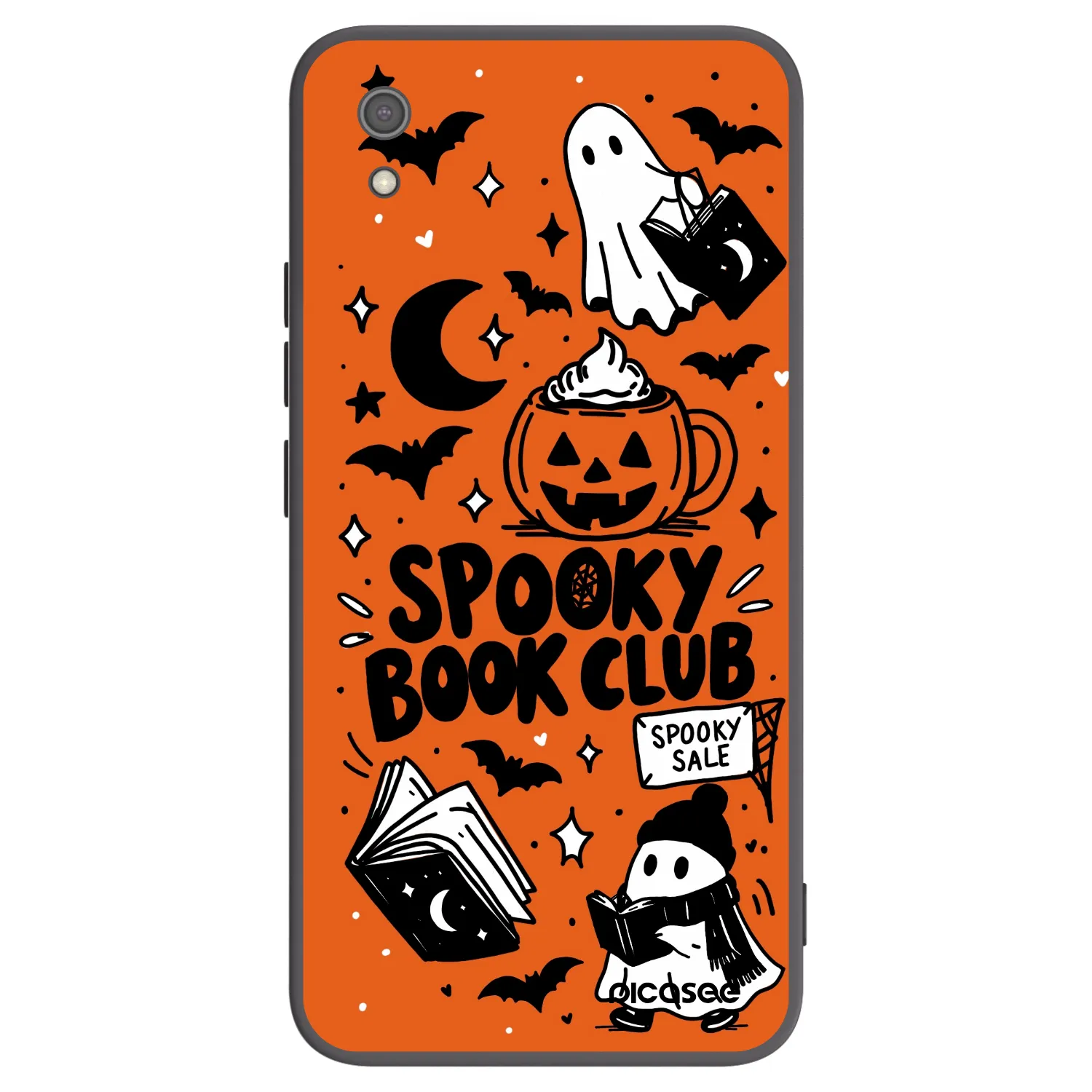 Picasee Xiaomi Redmi 7A Hülle - Schwarzes Silikon - Spooky book club