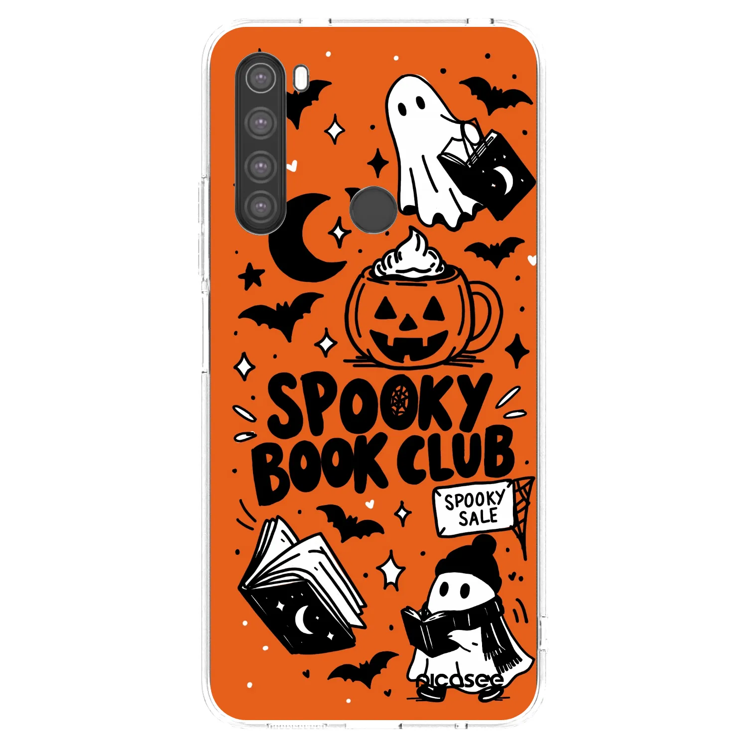 Picasee Xiaomi Redmi Note 8 Hülle - Transparentes Silikon - Spooky book club