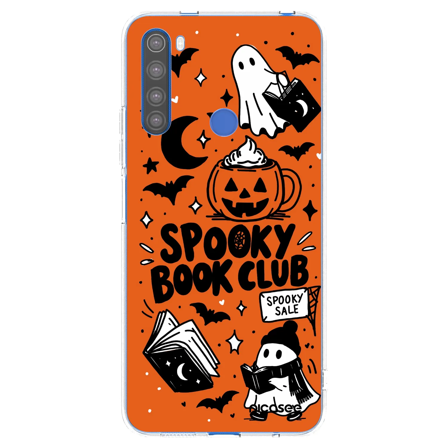 Picasee Xiaomi Redmi Note 8T Hülle - Transparentes Silikon - Spooky book club