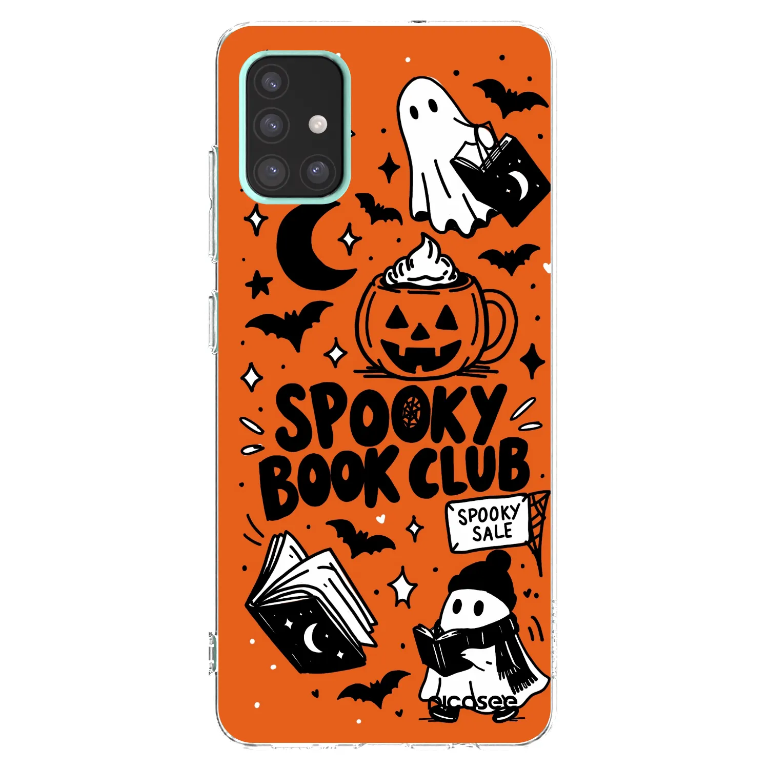 Picasee Samsung Galaxy A51 A515F Hülle - Transparentes Silikon - Spooky book club