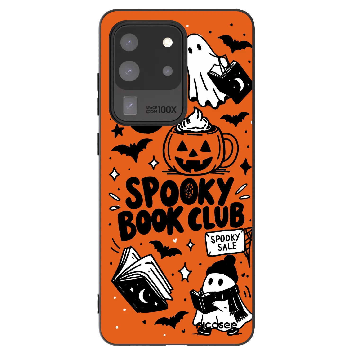 Picasee Samsung Galaxy S20 Ultra 5G G988F Hülle - Schwarzes Silikon - Spooky book club