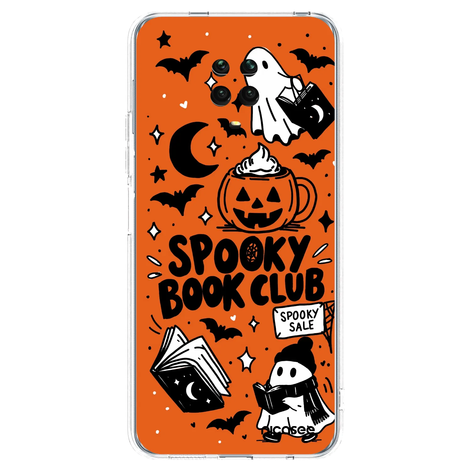 Picasee Xiaomi Redmi Note 9 Pro Hülle - Transparentes Silikon - Spooky book club