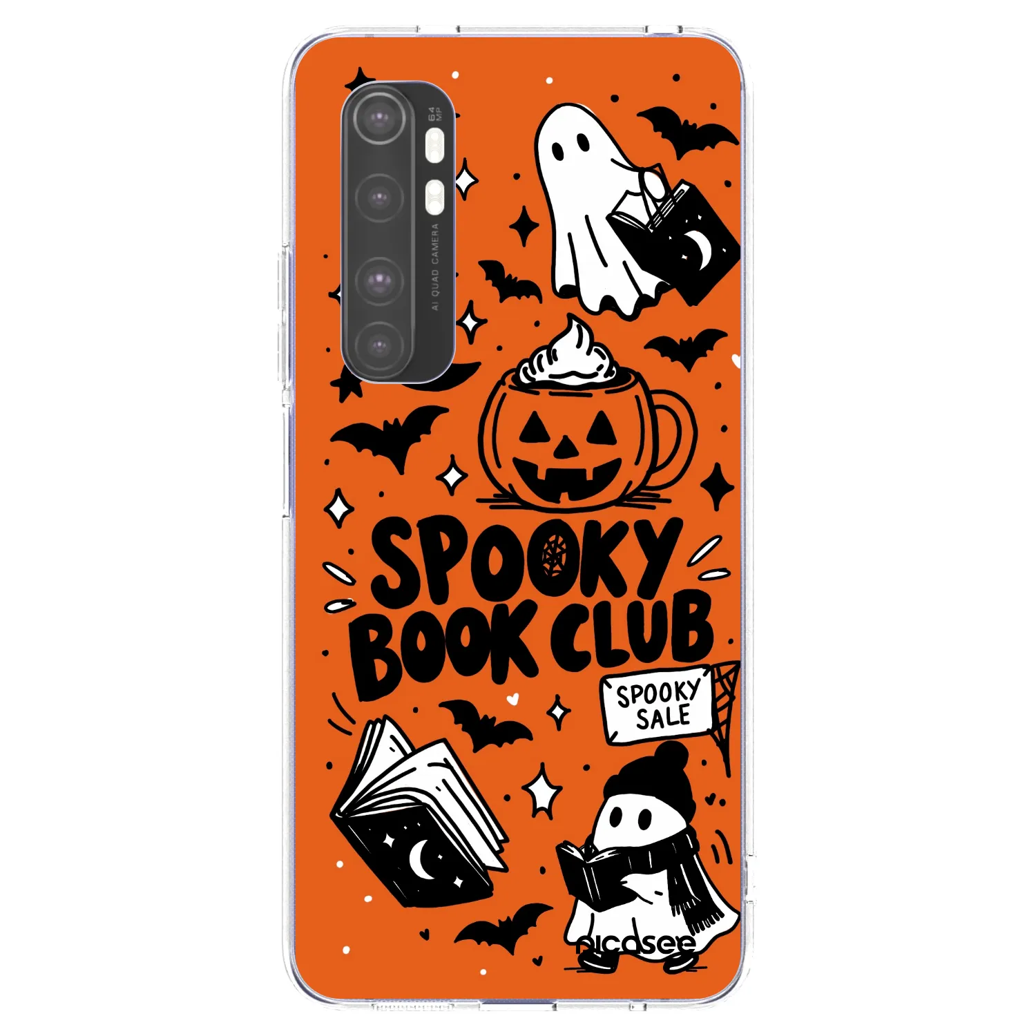 Picasee Xiaomi Mi Note 10 Lite Hülle - Transparentes Silikon - Spooky book club