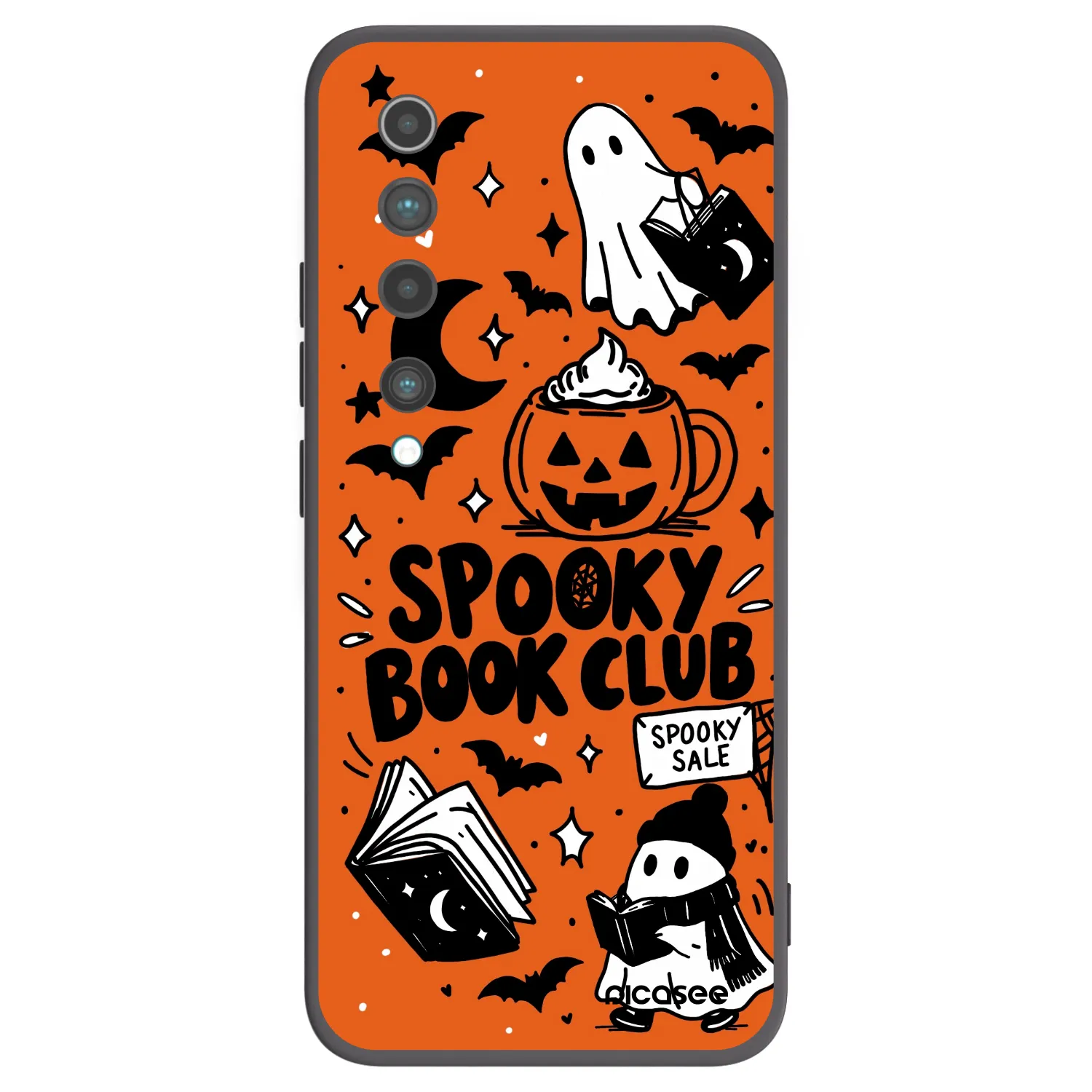 Picasee Xiaomi Mi 10 Hülle - Schwarzes Silikon - Spooky book club