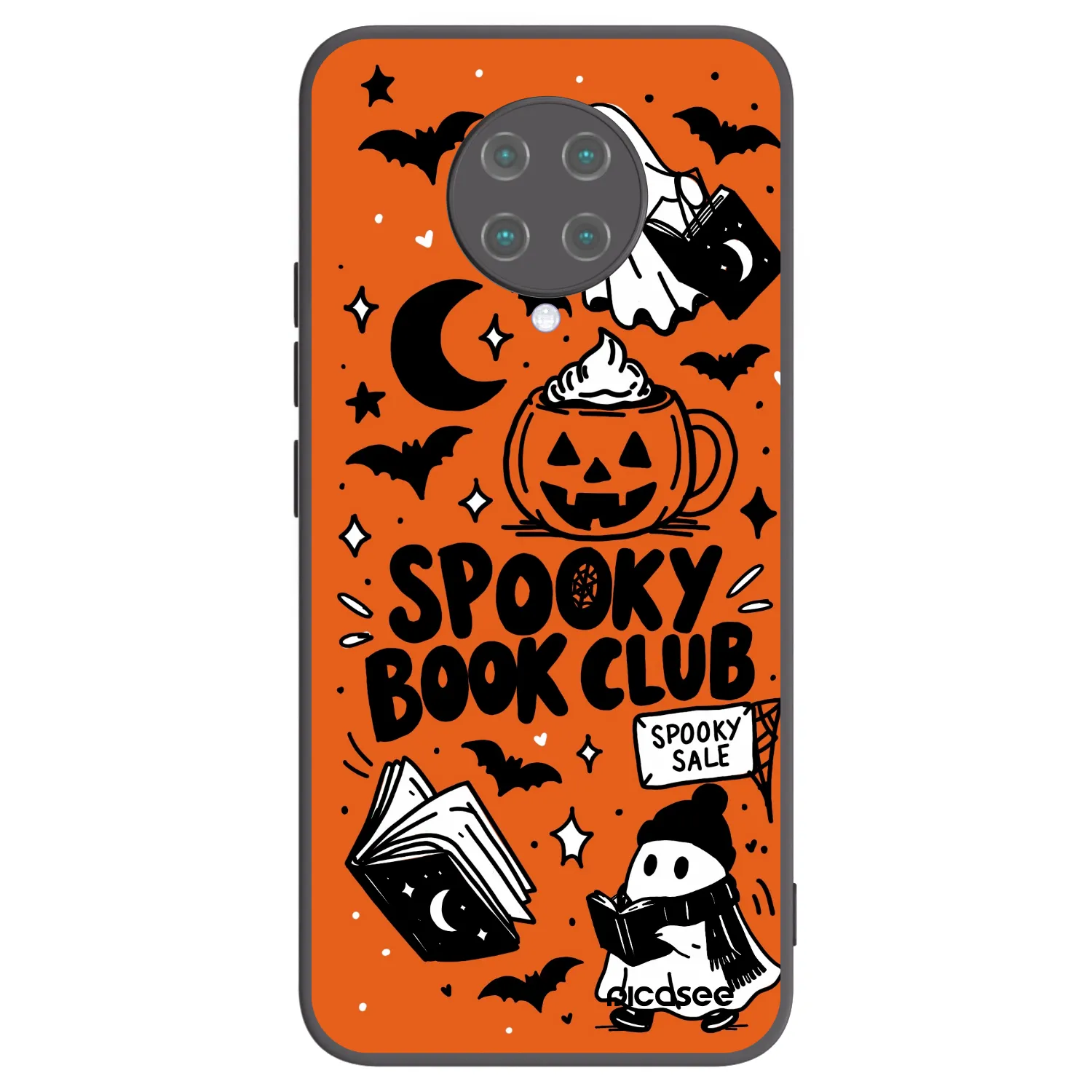 Picasee Xiaomi Poco F2 Pro Hülle - Schwarzes Silikon - Spooky book club