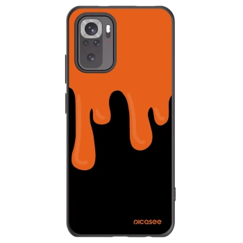 Picasee Xiaomi Redmi Note 10 Hülle - Schwarzes Silikon - Orange spooky