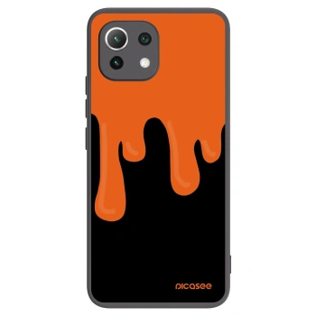 Picasee Xiaomi 11 Lite 5G NE Hülle - Schwarzes Silikon - Orange spooky