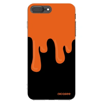 Picasee Apple iPhone 7 Plus Hülle - Transparentes Silikon - Orange spooky