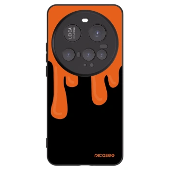 Picasee Xiaomi 15 Ultra Hülle - Schwarzes Silikon - Orange spooky