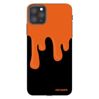 Picasee Apple iPhone 11 Pro Max Hülle - Transparentes Silikon - Orange spooky
