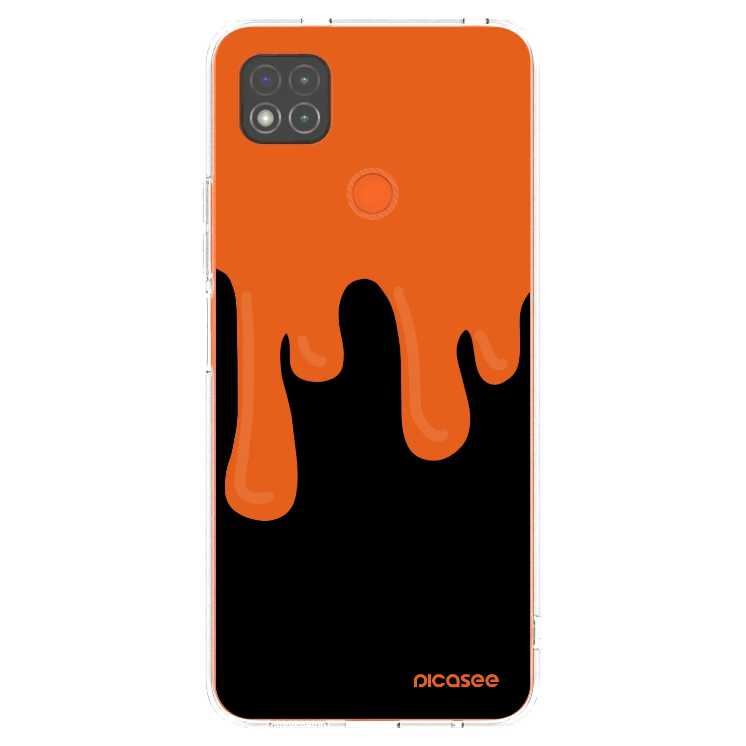 Picasee Xiaomi Redmi 9C Hülle - Transparentes Silikon - Orange spooky