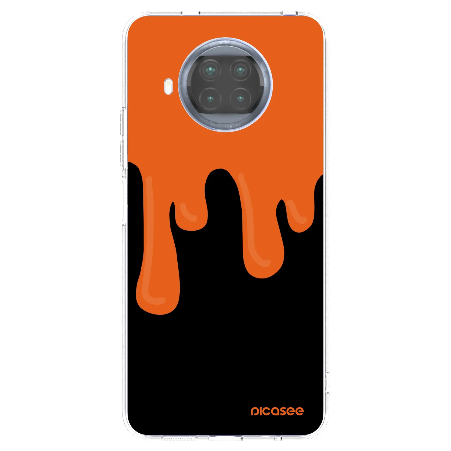 Picasee Xiaomi Mi 10T Lite Hülle - Transparentes Silikon - Orange spooky