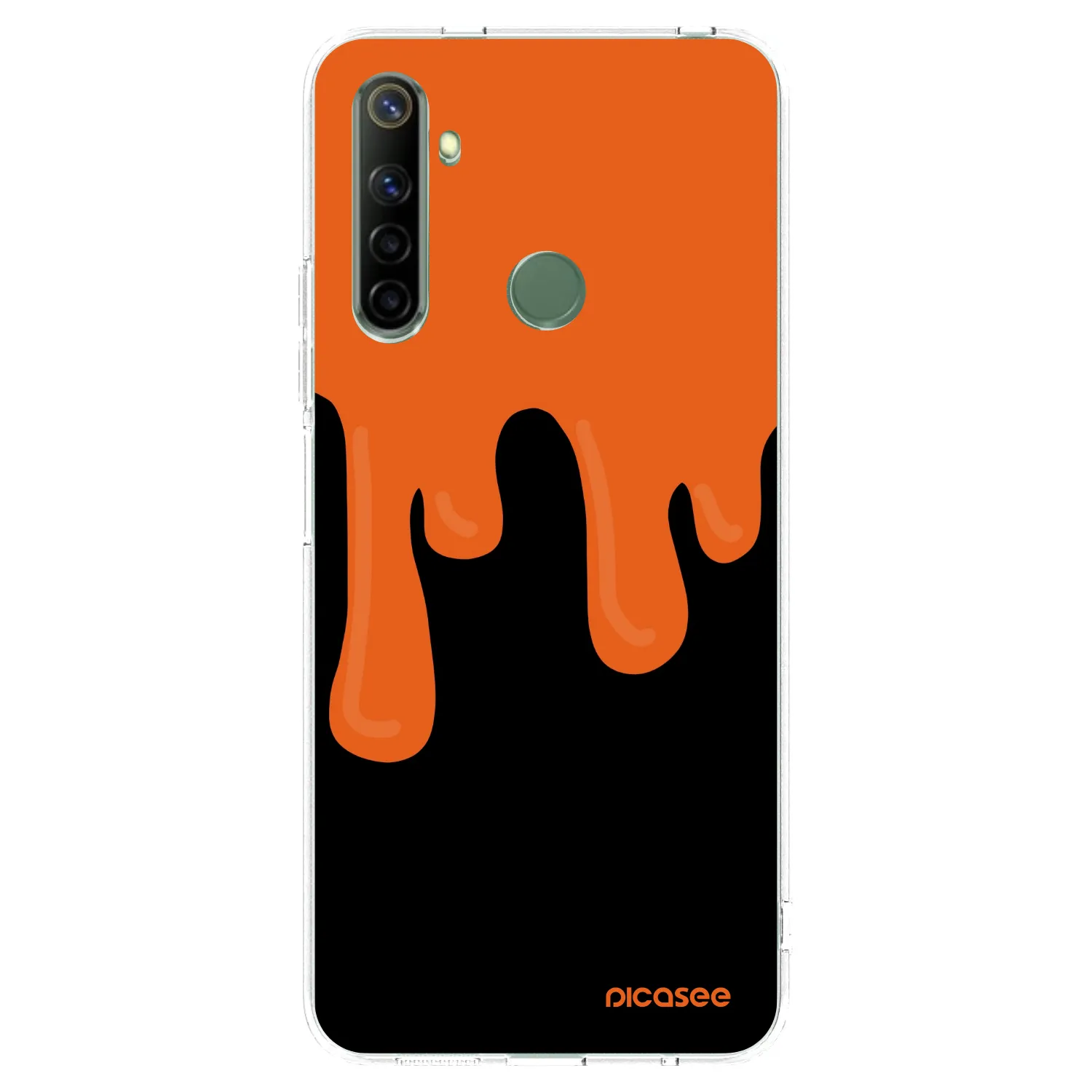 Picasee Realme 6i Hülle - Transparentes Silikon - Orange spooky