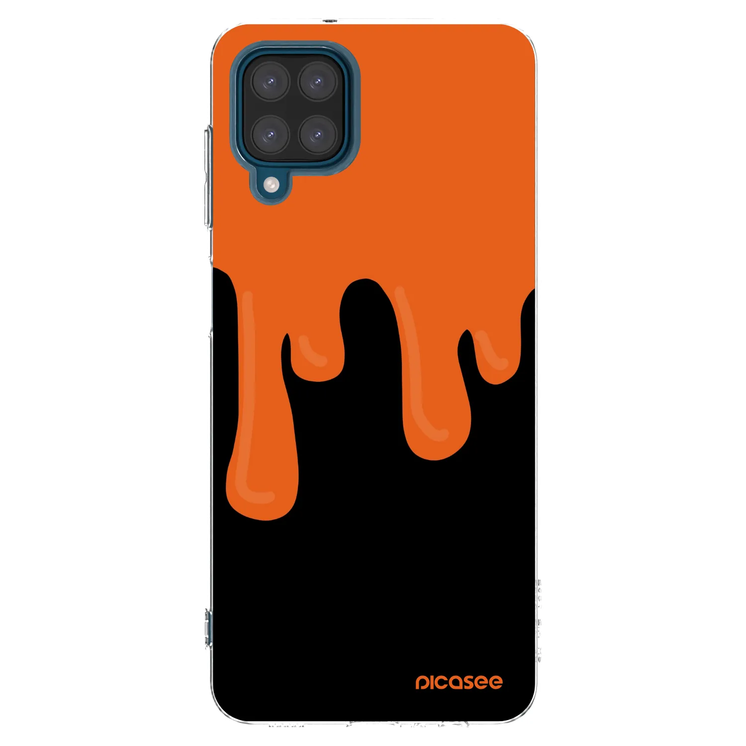 Picasee Samsung Galaxy A12 A125F Hülle - Transparentes Silikon - Orange spooky