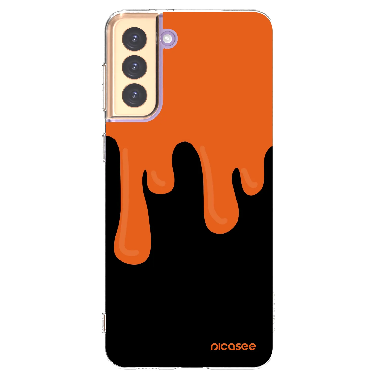 Picasee Samsung Galaxy S21+ 5G G996F Hülle - Transparentes Silikon - Orange spooky