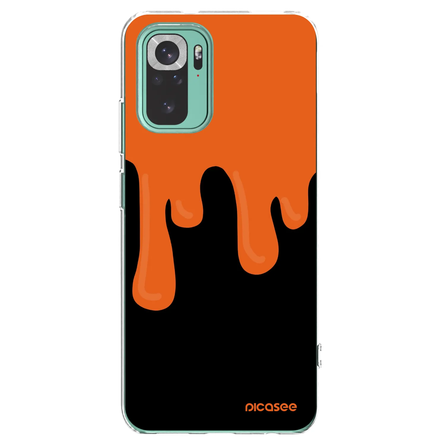 Picasee Xiaomi Redmi Note 10 Pro Hülle - Transparentes Silikon - Orange spooky