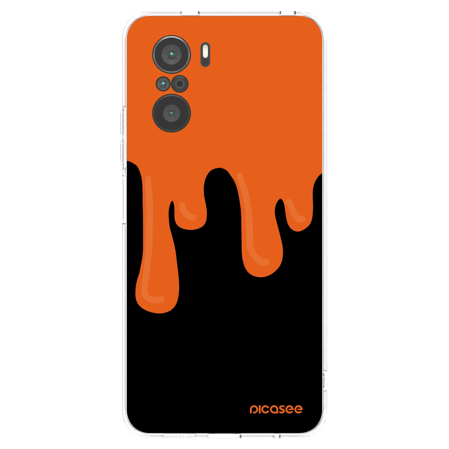 Picasee Xiaomi Poco F3 Hülle - Transparentes Silikon - Orange spooky
