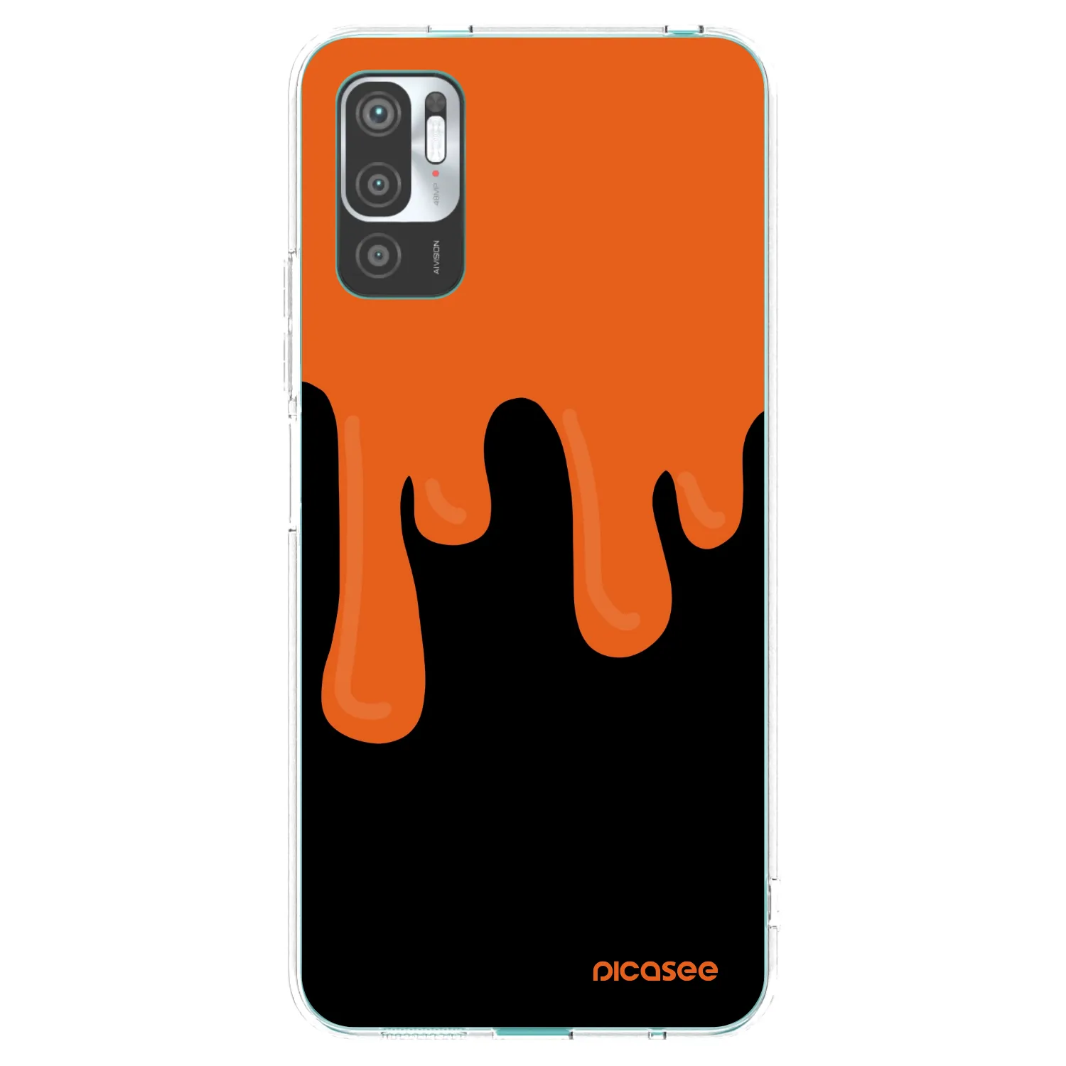 Picasee Xiaomi Redmi Note 10 5G Hülle - Transparentes Silikon - Orange spooky