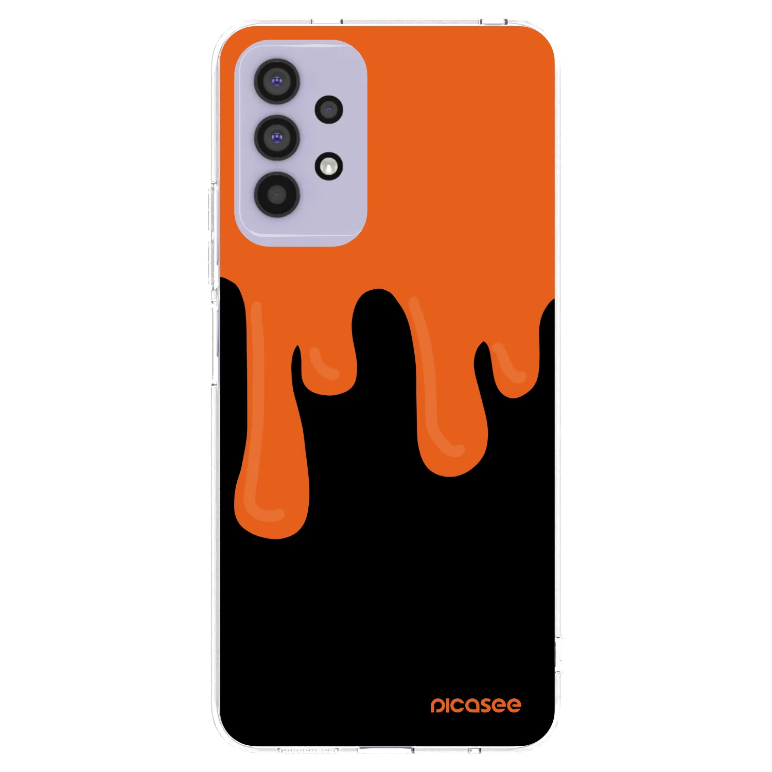 Picasee Samsung Galaxy A32 4G SM-A325F Hülle - Transparentes Silikon - Orange spooky