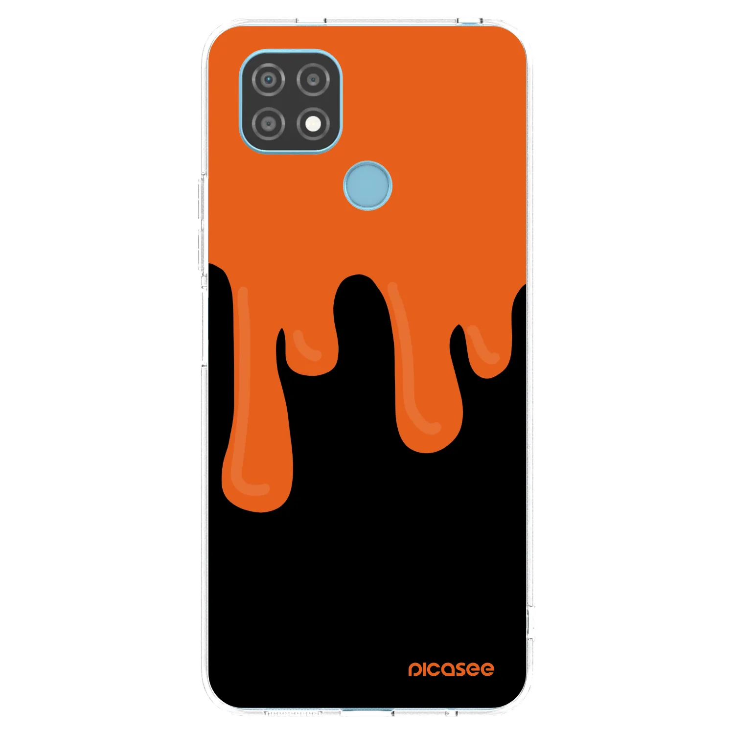 Picasee Realme C21 Hülle - Transparentes Silikon - Orange spooky
