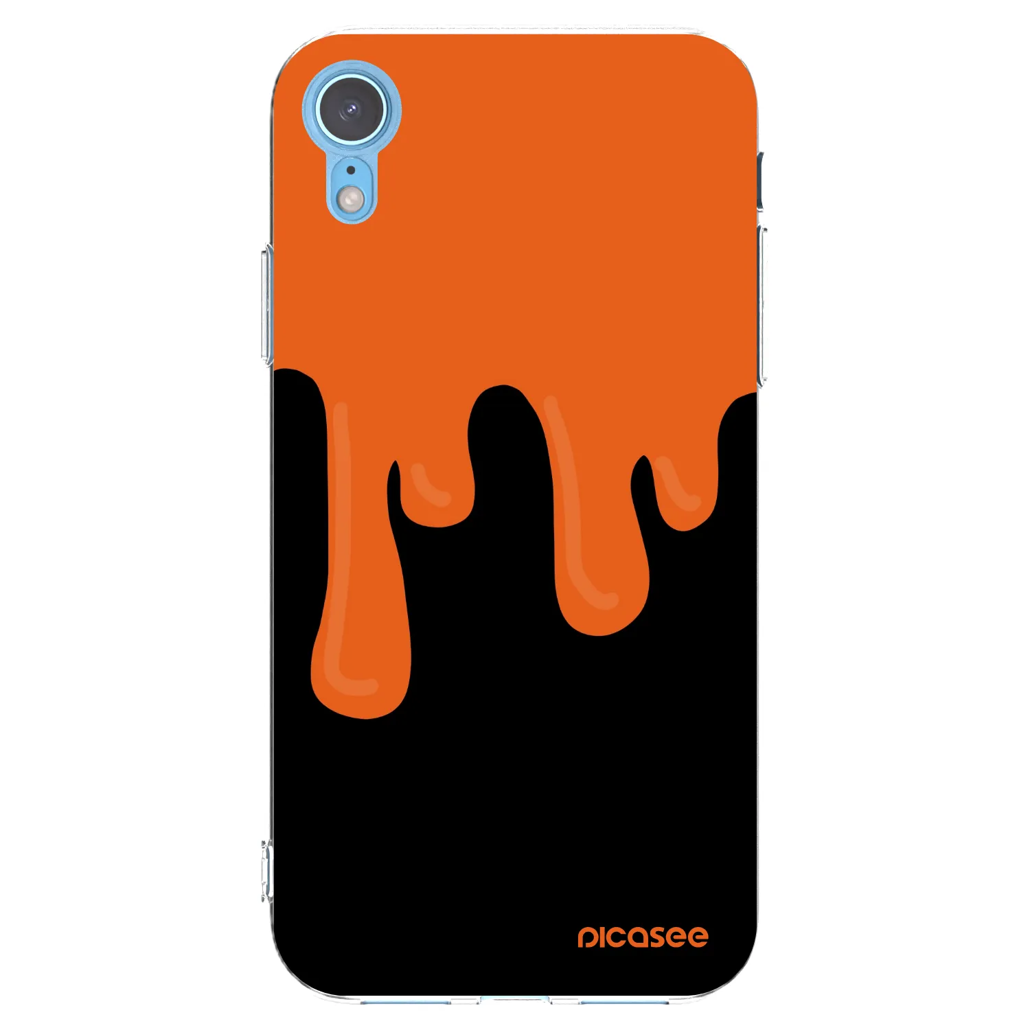 Picasee Apple iPhone XR Hülle - Transparentes Silikon - Orange spooky