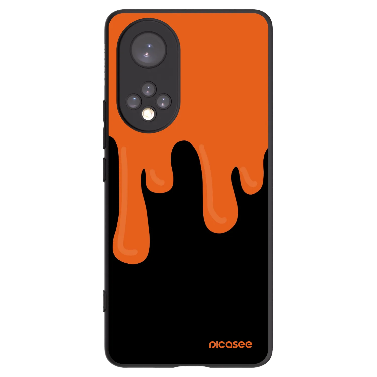 Picasee Honor 50 5G Hülle - Schwarzes Silikon - Orange spooky